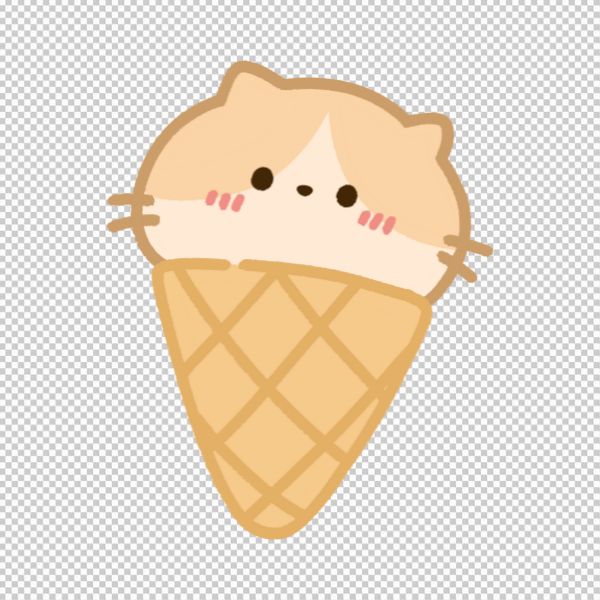 Kem vector con mèo cute 