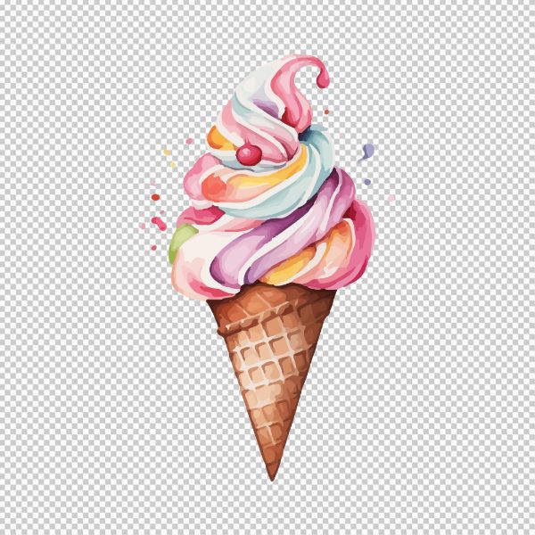 Kem ốc quế vector ngon miệng