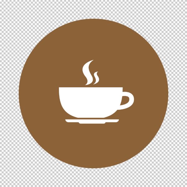 Mẫu logo ly cafe vector đơn giản