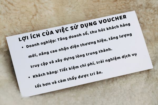 Lợi ích của việc sử dụng voucher