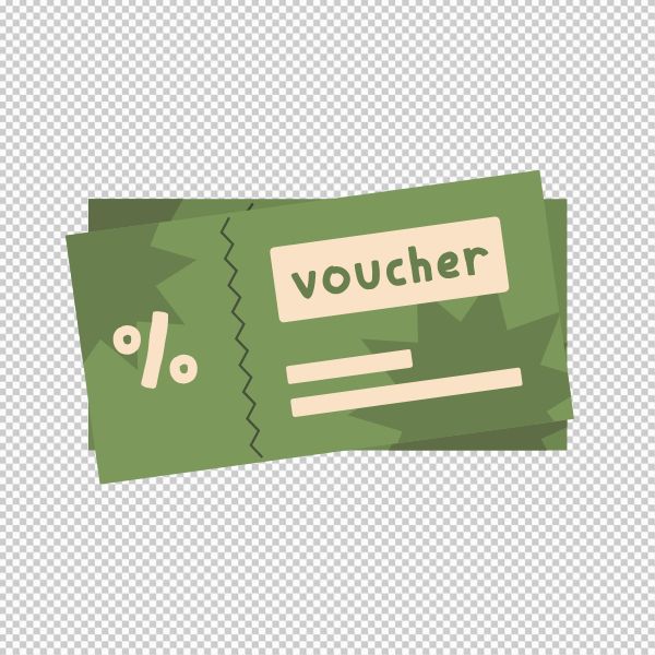 Mẫu voucher đẹp vector màu xanh 
