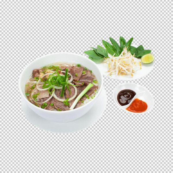 Vector tô phở bình dân 