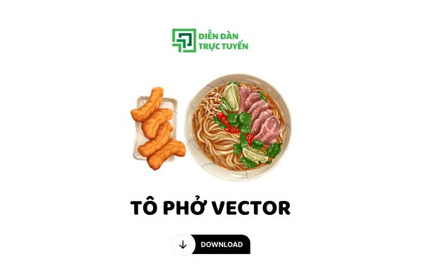 Tô Phở Vector - Biểu tượng văn hóa ẩm thực Việt Nam