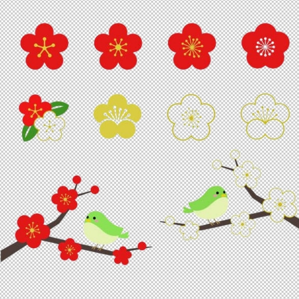 Đa dạng các mẫu logo hoa mai vector