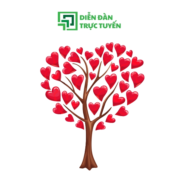Mẫu Cây Trái Tim Vector Màu Đỏ