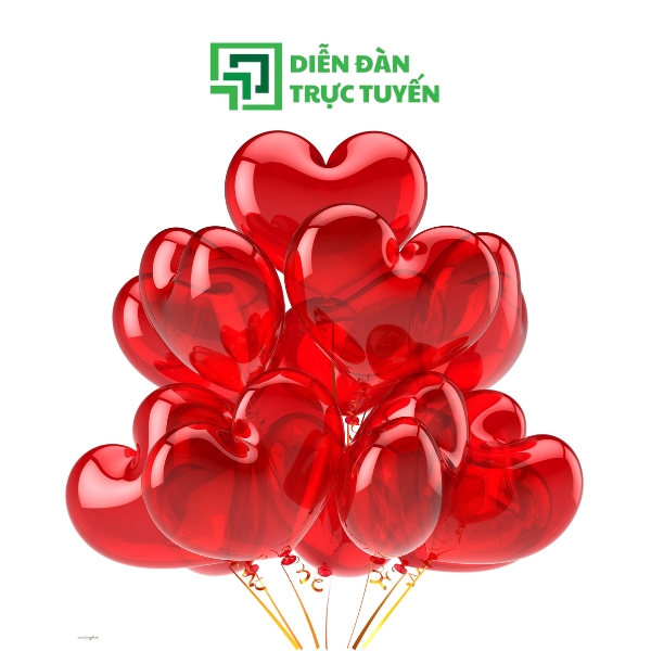 Mẫu Bong Bóng Hình Trái Tim Vector