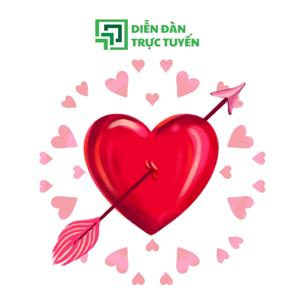 Mẫu Vector Trái Tim Màu Đỏ Có Mũi Tên