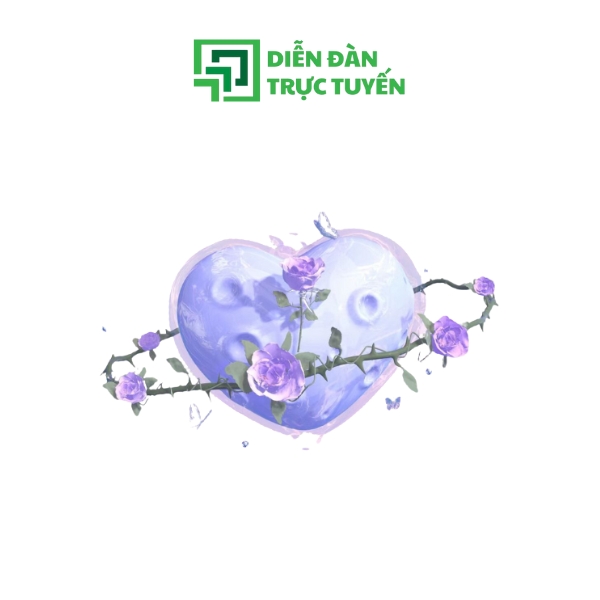 Mẫu Trái Tim Vector Màu Tim Huyền Bí