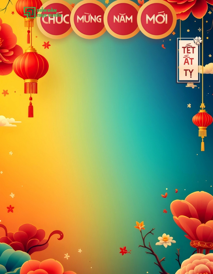 Mẫu Ảnh Background Sáng Tạo Nền Hoa Tết 2025