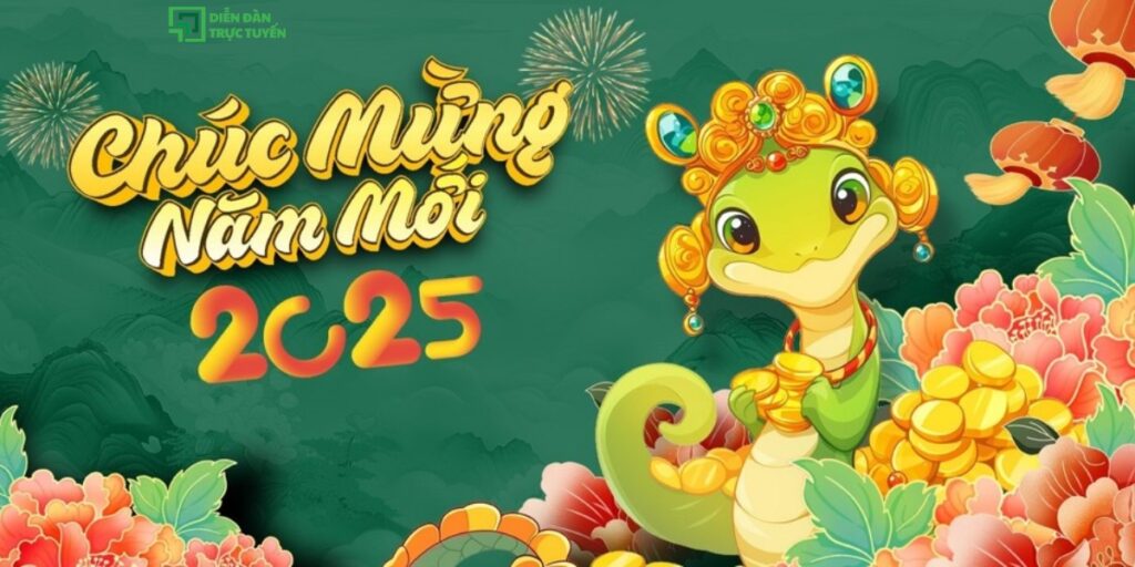 Background Tết 2025 Vector Màu Xanh Lá