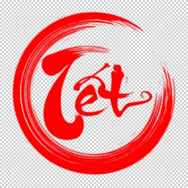 Chữ Tết thư pháp vector phong cách hiện đại, dễ dàng chỉnh sửa