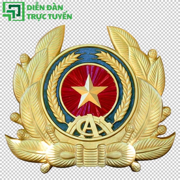 Mẫu logo công an vector chuẩn màu, dễ chỉnh sửa