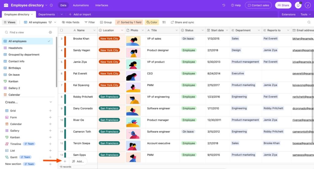 Phần mềm quản lý dự án và KPI - Airtable