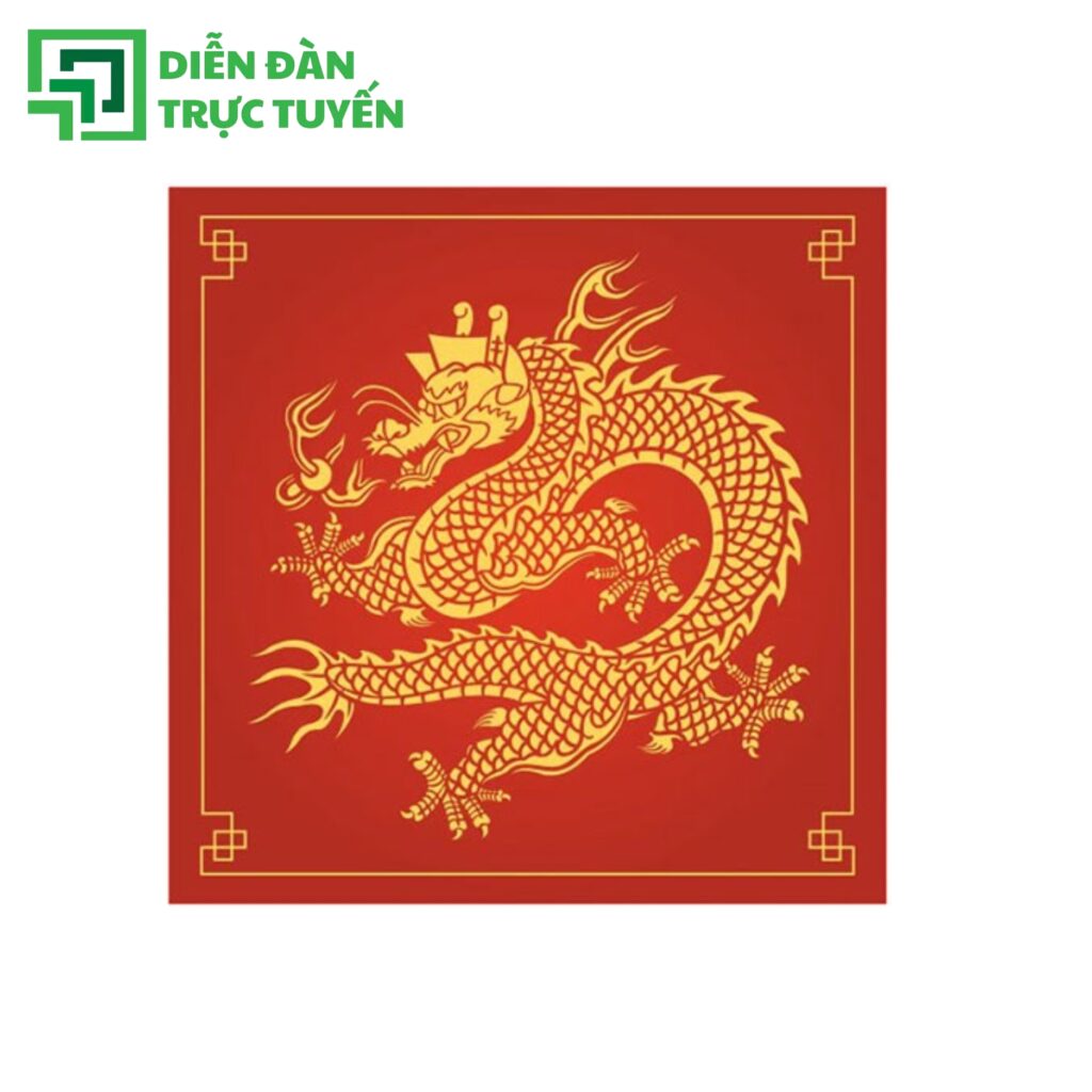 Mẫu Rồng Vàng, Nền Đỏ