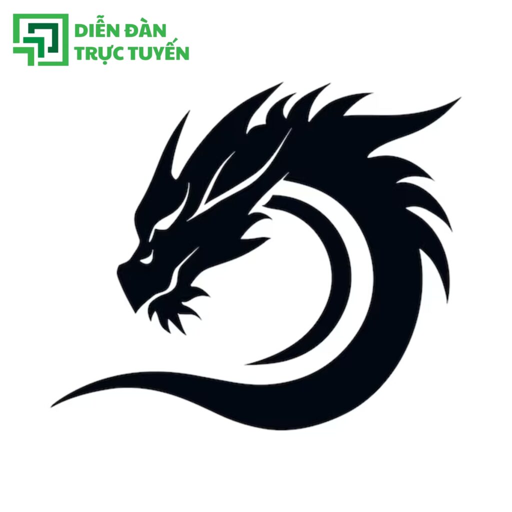 Logo Rồng đen Vector File PNG