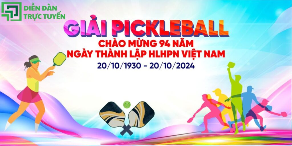 Mẫu Vector Banner Giải Pickleball Đẹp