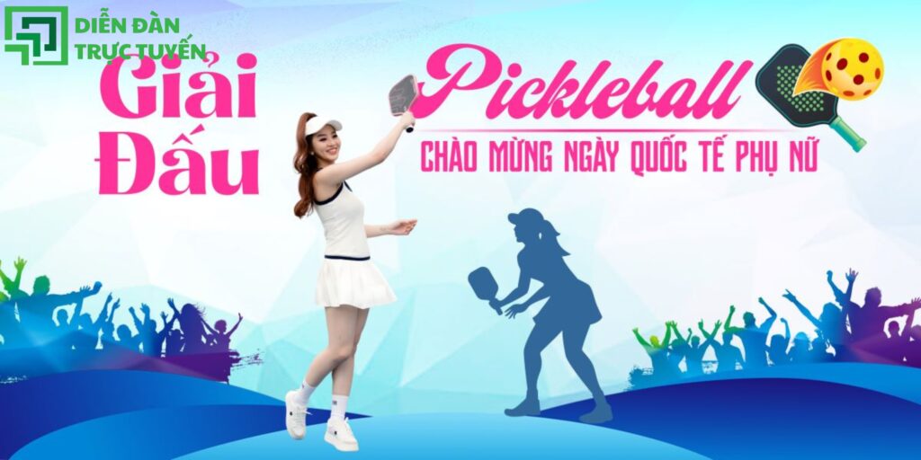 Mẫu Banner Giải Đấu Pickleball Vector