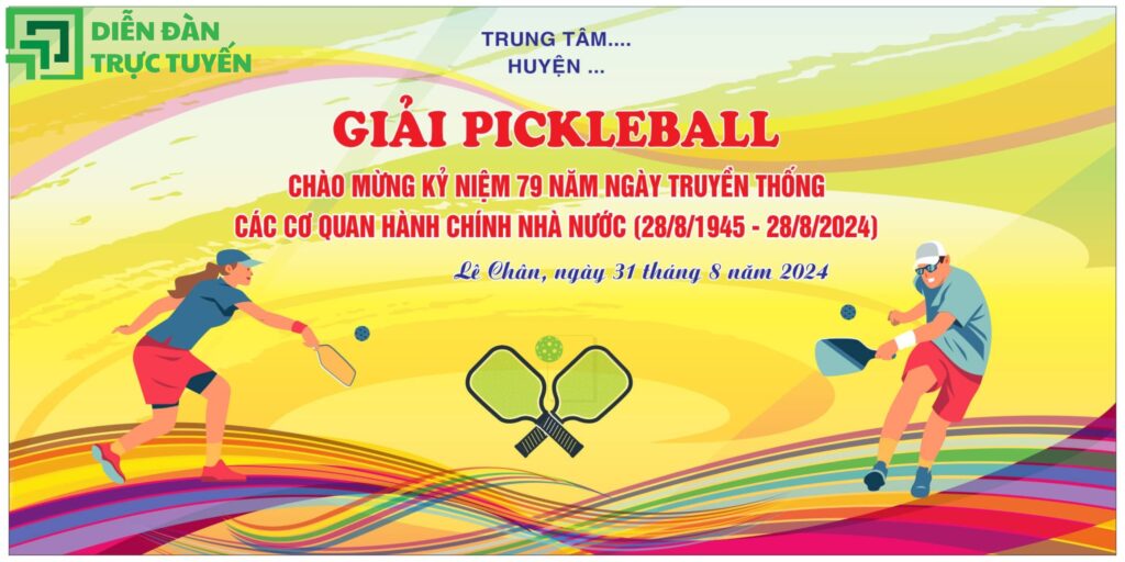 Mẫu Banner Pickleball Vector File PNG