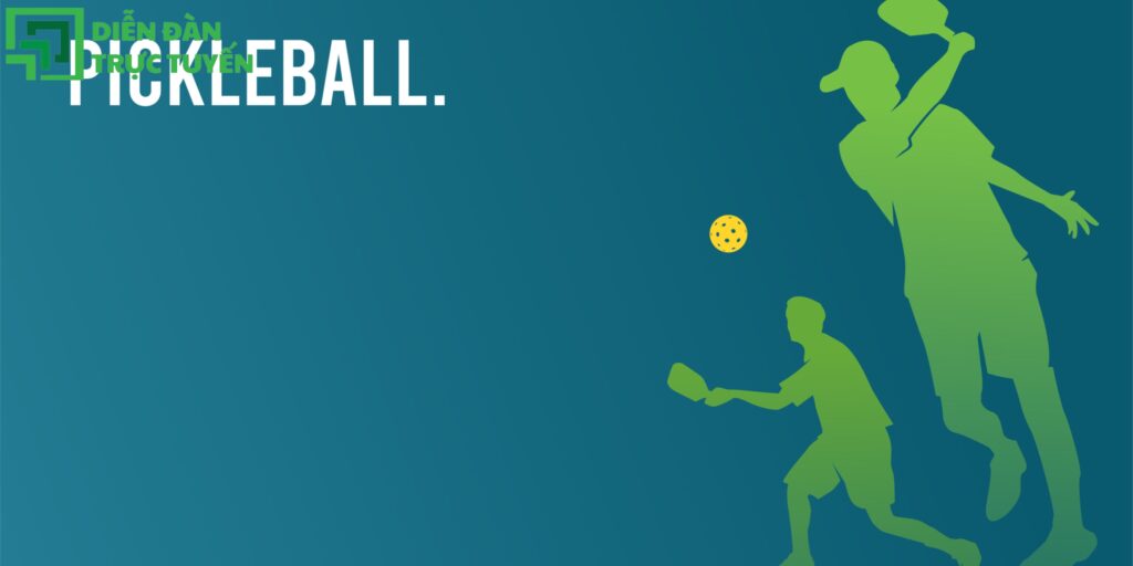 Mẫu Banner Pickleball Xanh Lá Vector