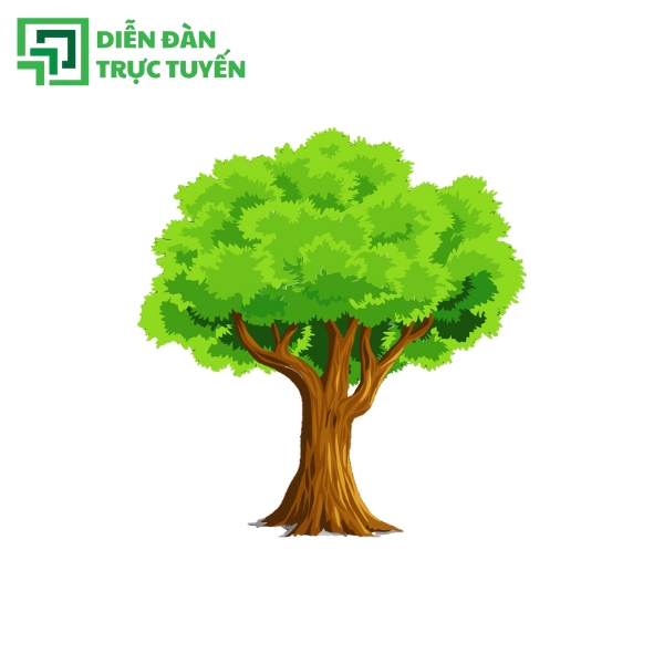 Mẫu Cây Vector Với Cành Lá Xum Xuê