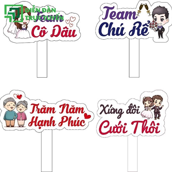 Mẫu Hashtag Đám Cưới Cầm Tay Vector Đẹp