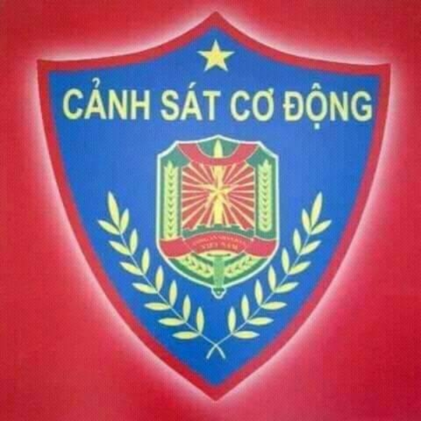 Mẫu Logo Cảnh Sát Cơ Động Nền Đỏ