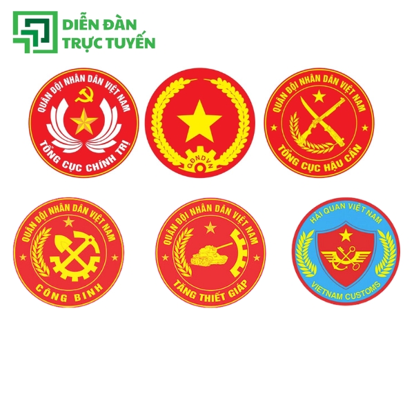Mẫu Tổng Hợp Logo Huy Hiệu Quân Đội Nhân Dân Việt Nam Vector