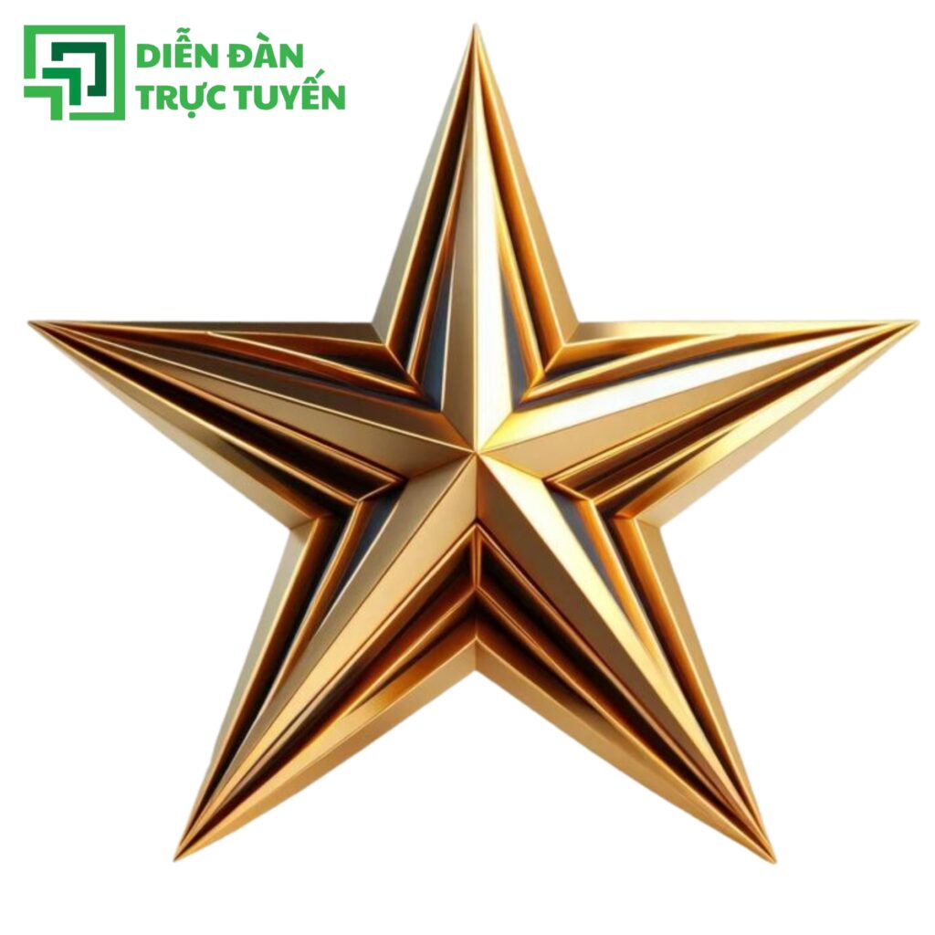 Mẫu Vector Ngôi Sao 3D Với Hiệu Ứng Độc Đáo