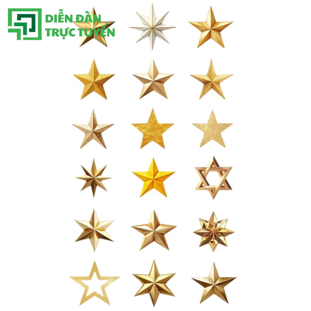 Mẫu Ảnh Ngôi Sao 3D Vector Đẹp, Đa Dạng