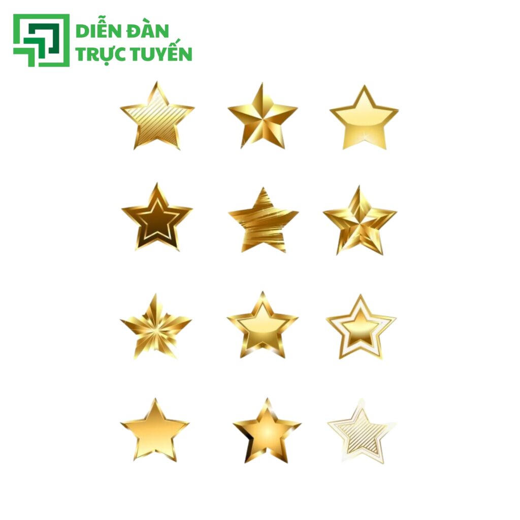 Mẫu Ảnh Vector Ngôi Sao Với Thiết Kế Hiệu Ứng Đa Dạng