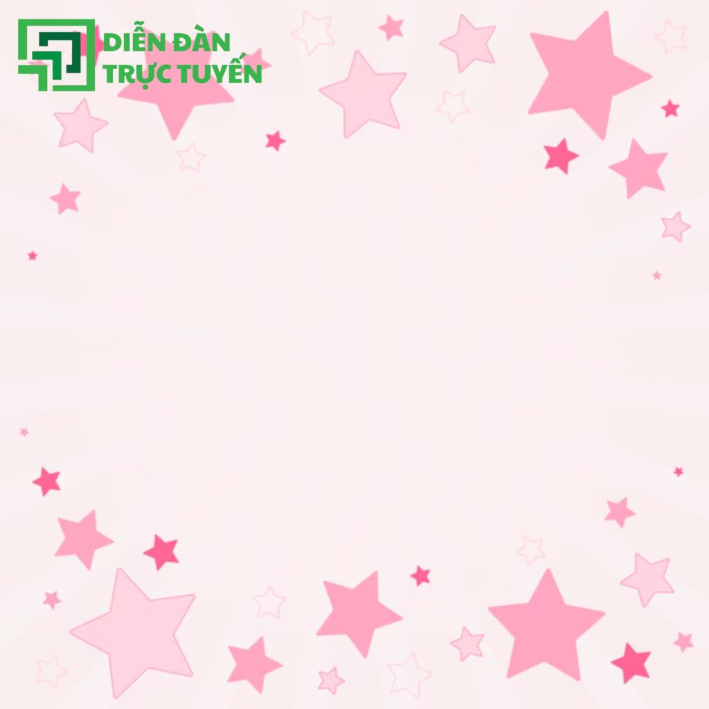 Background Ngôi Sao Hồng Dễ Thương Vector