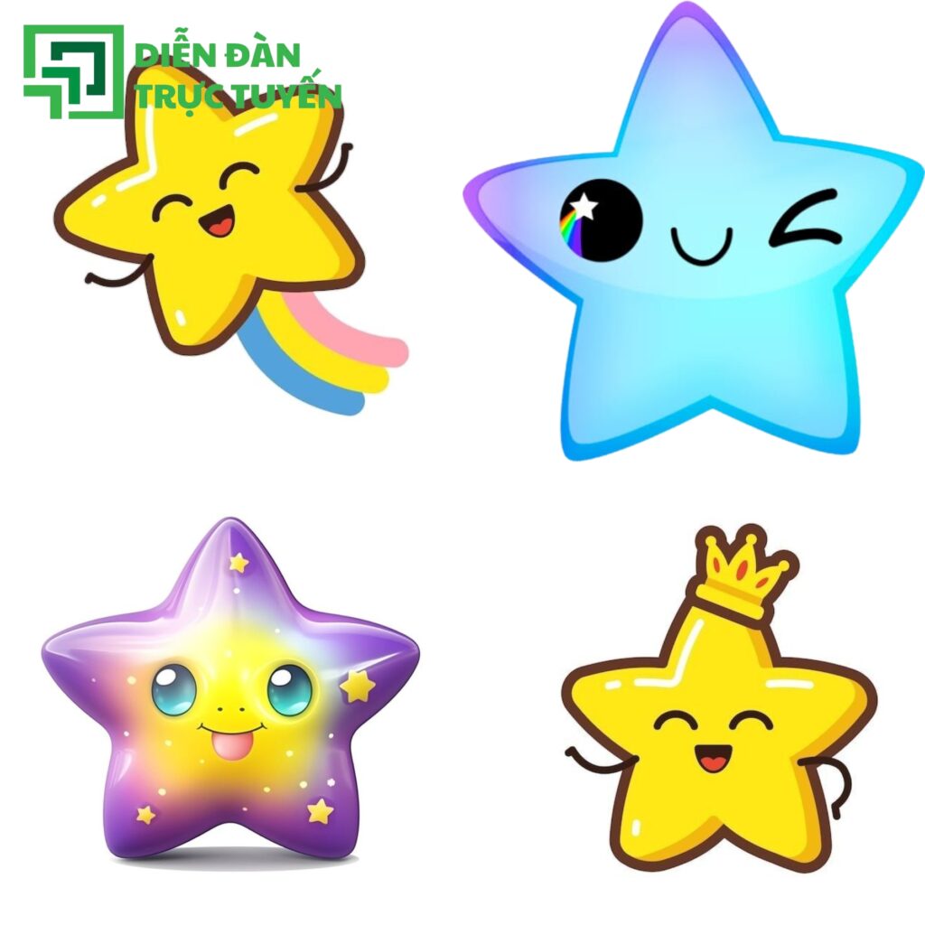Mẫu Ngôi Sao Hoạt Hình Dễ Thương