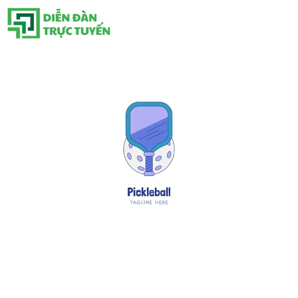 Mẫu Logo Pickleball Vector Dễ Thương