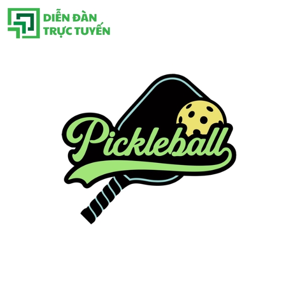 Mẫu Logo Vector Vợt Pickleball File PNG
