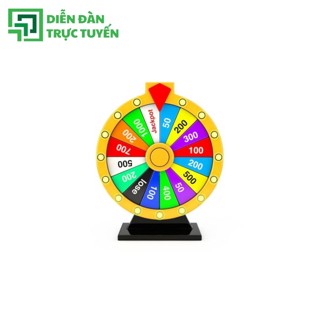 Mẫu Hình Vòng Quay May Mắn Màu Sắc Đa Dạng Vector