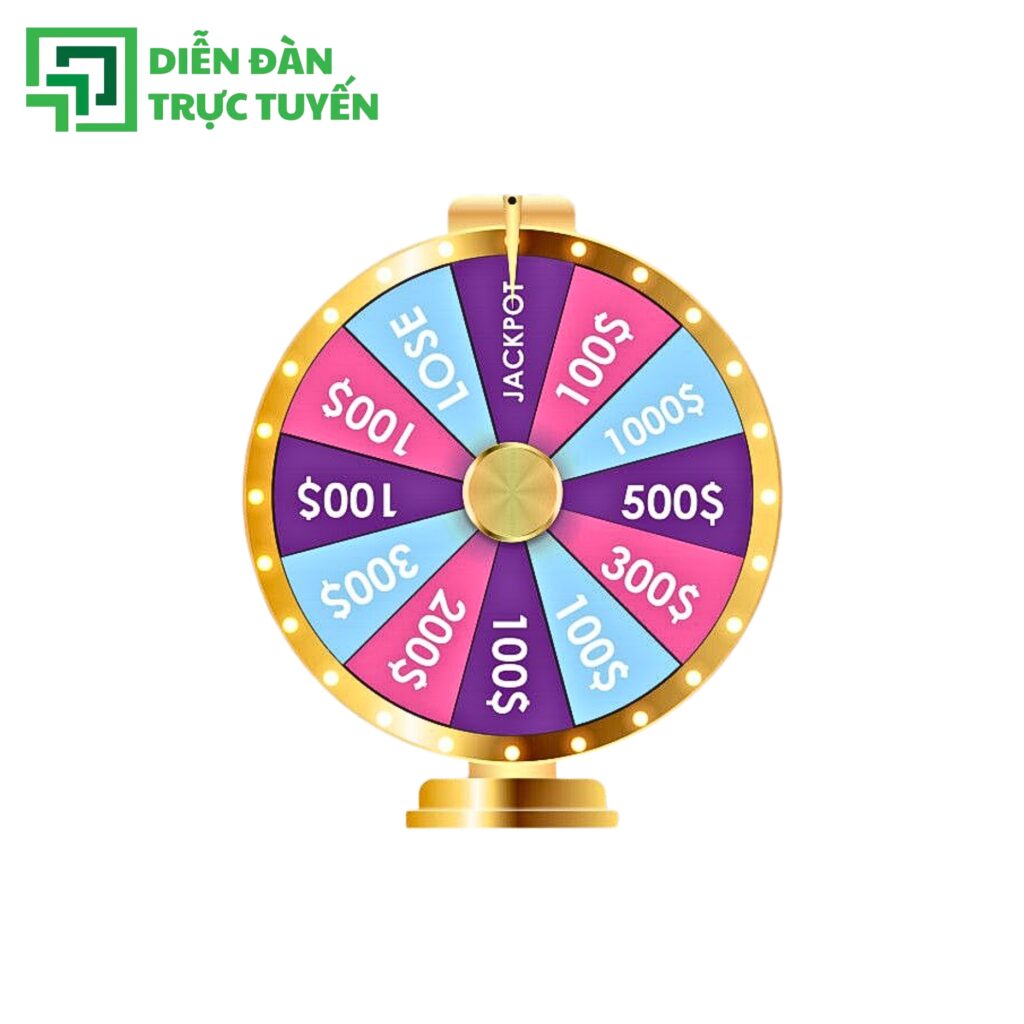 Mẫu Hỉnh Vòng Quay May Măn Đẹp, Dễ Thương Vector