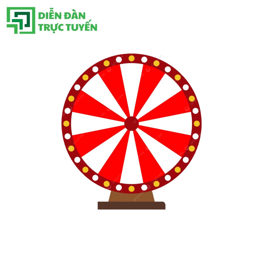 Mẫu Ảnh Vector Vòng Quay May Mắn Trắng Đỏ