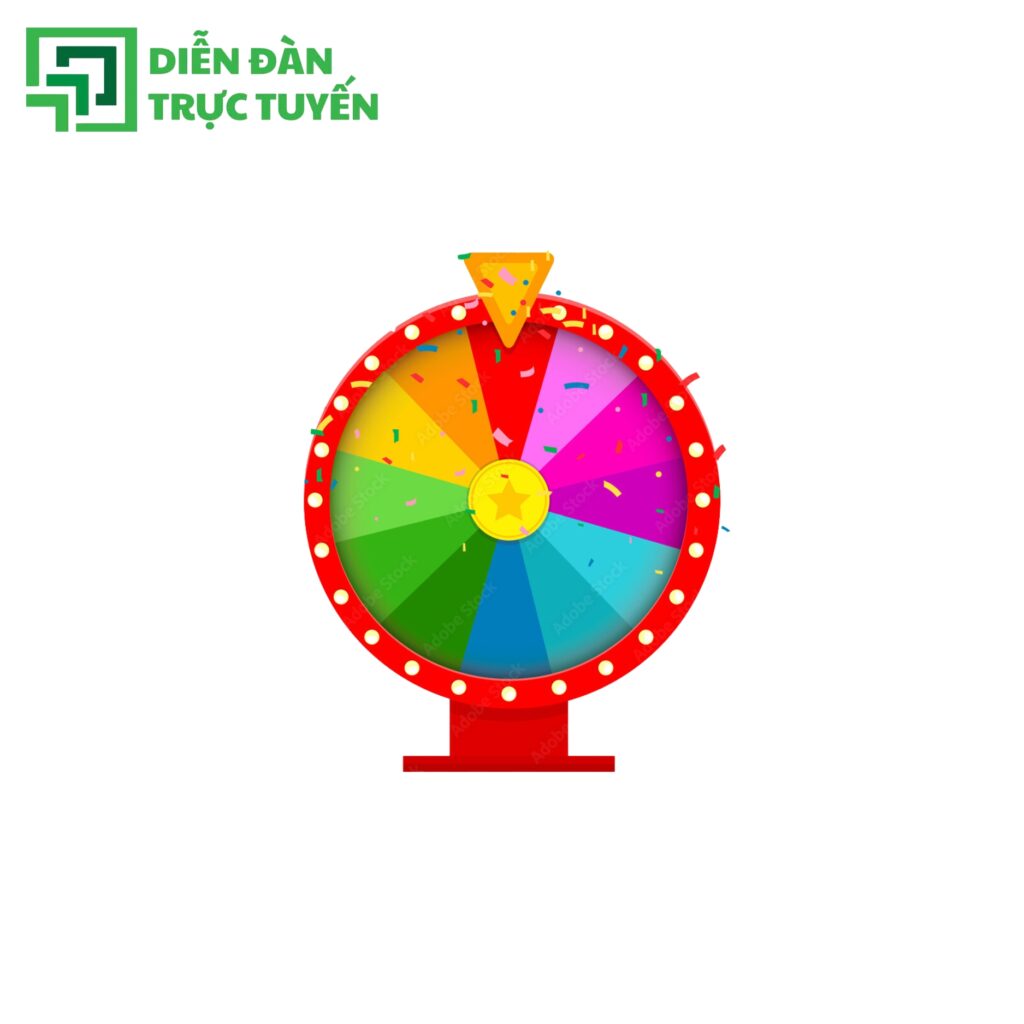 Mẫu Vector Vòng Quay May Mắn Sắc Nét File PNG