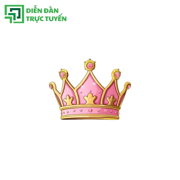 Mẫu Vương Miện Công Chúa Dễ Thương Vector