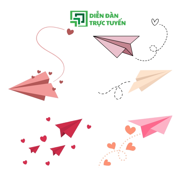 Mẫu Vector Máy Bay Máy Bay Giấy Hoạt Hình Máy Bay Gấp Giấy