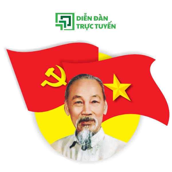 Mẫu Cờ Đảng Vector Với Bác Hồ 