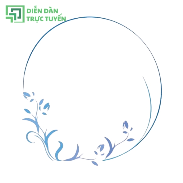 Mẫu Khung Viền Tròn Vector Khung Viền Màu Xanh