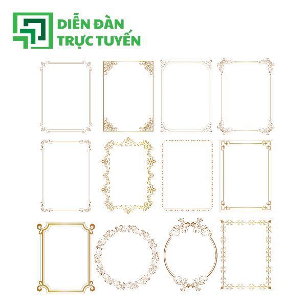 Mẫu Khung Viền Vector Menu Thực Đơn Cổ Điển