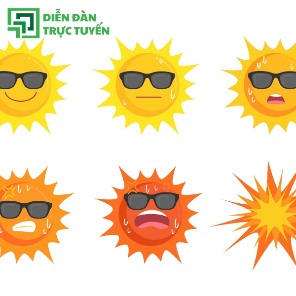 Mẫu Mặt Trời Vector Ánh sáng cute