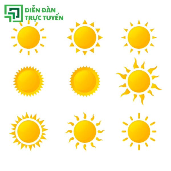 Mẫu Ông Mặt Trời Vector đơn giản dễ thương