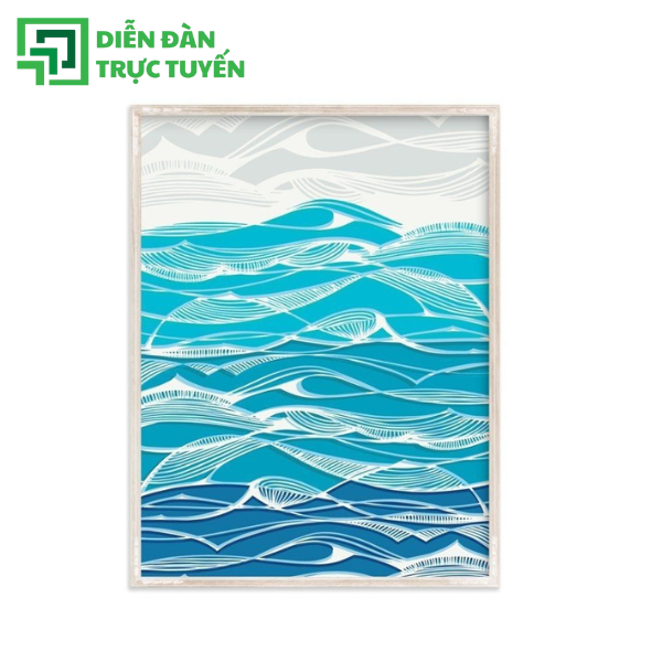 Mẫu Sóng Biển Liền Mạch Hiện Đại