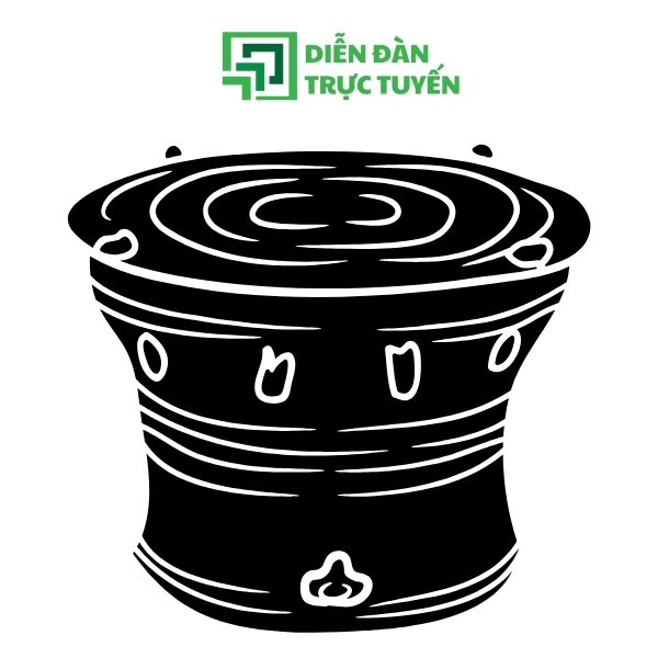Mẫu Trống Đồng Vector Hình Trắng Đen