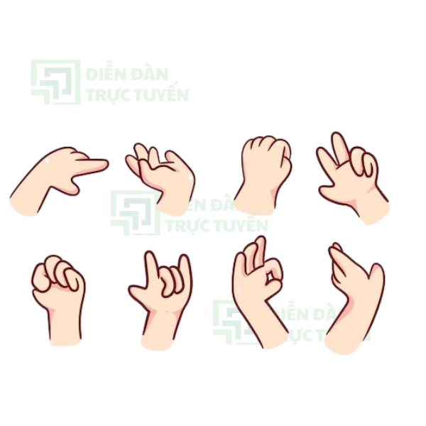 Mẫu Bàn Tay Chibi Vector Đơn Giản