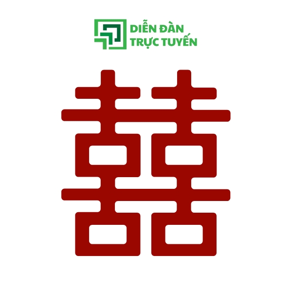 Mẫu Vector Chữ Hỷ Truyền Thống Đơn Giản