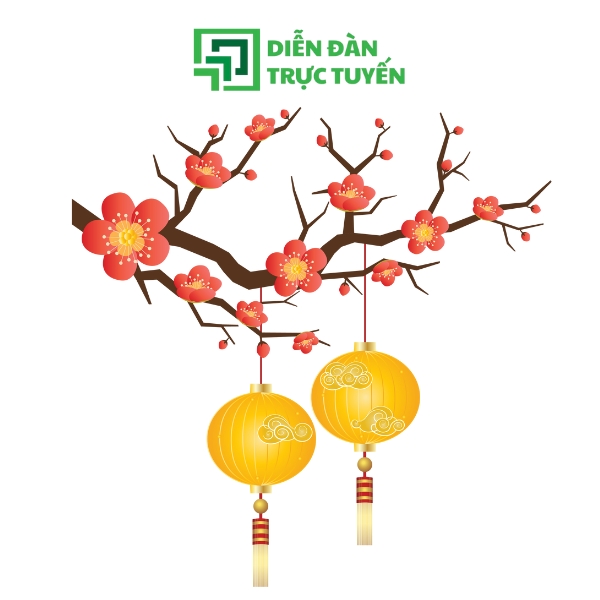 Mẫu Hoa Đào Ngày Tết Vector